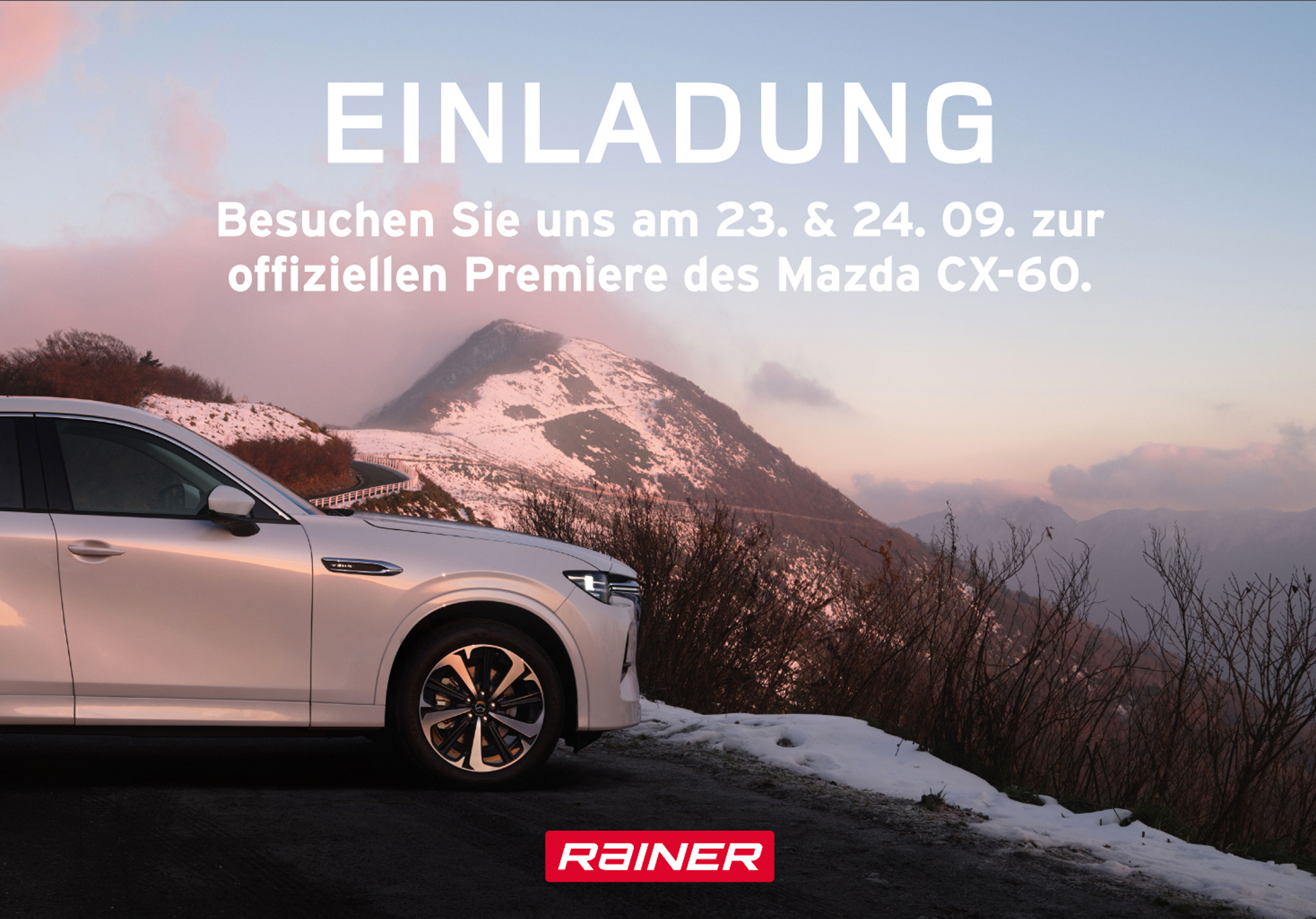 Einladung zur Mazda CX-60 Premiere im Rainer Megastore