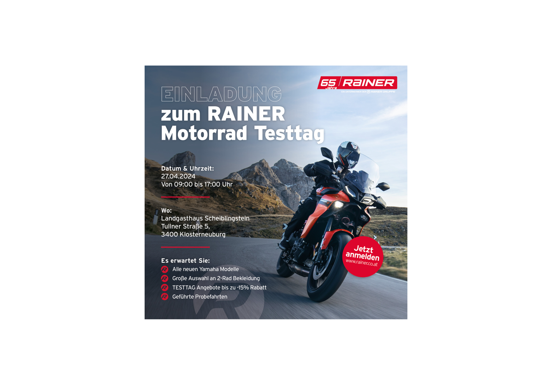 RAINER Motorrad Testtag